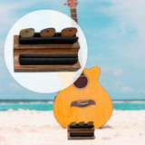 Maxbell Instrument Stand Clip Guitar Player Accessory Organizer Wooden for Guitarist Short dark wood