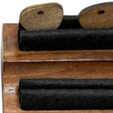 Maxbell Instrument Stand Clip Guitar Player Accessory Organizer Wooden for Guitarist Short dark wood