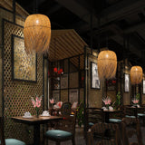 Maxbell Bamboo Pendant Light Lamp Shade Hanging Chandelier for Hotel Restaurant Bar