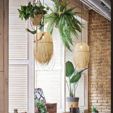 Maxbell Bamboo Pendant Light Lamp Shade Hanging Chandelier for Hotel Restaurant Bar