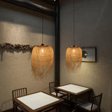 Maxbell Bamboo Pendant Light Lamp Shade Hanging Chandelier for Hotel Restaurant Bar