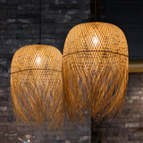 Maxbell Bamboo Pendant Light Lamp Shade Hanging Chandelier for Hotel Restaurant Bar