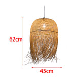 Maxbell Bamboo Pendant Light Lamp Shade Hanging Chandelier for Hotel Restaurant Bar