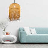 Maxbell Bamboo Pendant Light Lamp Shade Hanging Chandelier for Hotel Restaurant Bar