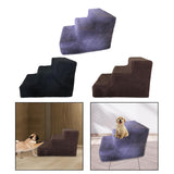 Maxbell Cat Pet Ramp Ladder Washable Dog 3 Steps Ladder for Climbing up Dogs Violet