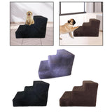 Maxbell Cat Pet Ramp Ladder Washable Dog 3 Steps Ladder for Climbing up Dogs Violet