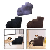 Maxbell Cat Pet Ramp Ladder Washable Dog 3 Steps Ladder for Climbing up Dogs Violet