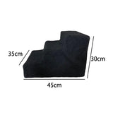 Maxbell Cat Pet Ramp Ladder Washable Dog 3 Steps Ladder for Climbing up Dogs Black