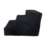 Maxbell Cat Pet Ramp Ladder Washable Dog 3 Steps Ladder for Climbing up Dogs Black