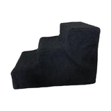 Maxbell Cat Pet Ramp Ladder Washable Dog 3 Steps Ladder for Climbing up Dogs Black