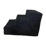 Maxbell Cat Pet Ramp Ladder Washable Dog 3 Steps Ladder for Climbing up Dogs Black