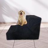 Maxbell Cat Pet Ramp Ladder Washable Dog 3 Steps Ladder for Climbing up Dogs Black