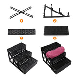 Maxbell Cat Pet Ramp Ladder Washable Dog 3 Steps Ladder for Climbing up Dogs Coffee