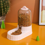 Maxbell Automatic Pet Feeder Food Bowls Food Dispenser Kitten Waterer Bunny Dish Pink Food