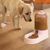 Maxbell Automatic Pet Feeder Food Bowls Food Dispenser Kitten Waterer Bunny Dish Pink Food