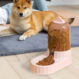 Maxbell Automatic Pet Feeder Food Bowls Food Dispenser Kitten Waterer Bunny Dish Pink Food