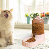 Maxbell Automatic Pet Feeder Food Bowls Food Dispenser Kitten Waterer Bunny Dish Pink Food