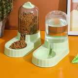 Maxbell Automatic Pet Feeder Food Bowls Food Dispenser Kitten Waterer Bunny Dish Green Food