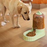 Maxbell Automatic Pet Feeder Food Bowls Food Dispenser Kitten Waterer Bunny Dish Green Food