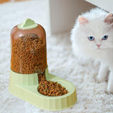 Maxbell Automatic Pet Feeder Food Bowls Food Dispenser Kitten Waterer Bunny Dish Green Food