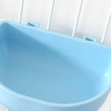 Maxbell Portable Pet Bowl Kennel Hanging Puppy Food Waterer Feeder Cat Dishes Reusable Blue