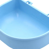 Maxbell Portable Pet Bowl Kennel Hanging Puppy Food Waterer Feeder Cat Dishes Reusable Blue