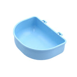 Maxbell Portable Pet Bowl Kennel Hanging Puppy Food Waterer Feeder Cat Dishes Reusable Blue