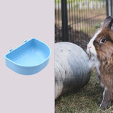 Maxbell Portable Pet Bowl Kennel Hanging Puppy Food Waterer Feeder Cat Dishes Reusable Blue