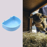 Maxbell Portable Pet Bowl Kennel Hanging Puppy Food Waterer Feeder Cat Dishes Reusable Blue