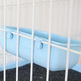 Maxbell Portable Pet Bowl Kennel Hanging Puppy Food Waterer Feeder Cat Dishes Reusable Blue