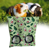 Maxbell Bunny Guinea Hay Storage Feeding Bags Practical Waterproof Surface Avocado Size S