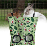 Maxbell Bunny Guinea Hay Storage Feeding Bags Practical Waterproof Surface Avocado Size S