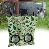 Maxbell Bunny Guinea Hay Storage Feeding Bags Practical Waterproof Surface Avocado Size S