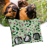 Maxbell Bunny Guinea Hay Storage Feeding Bags Practical Waterproof Surface Avocado Size L