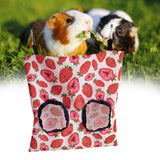 Maxbell Bunny Guinea Hay Storage Feeding Bags Practical Waterproof Surface Strawberry Size S