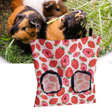 Maxbell Bunny Guinea Hay Storage Feeding Bags Practical Waterproof Surface Strawberry Size S
