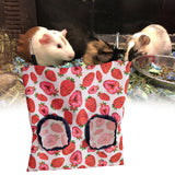 Maxbell Bunny Guinea Hay Storage Feeding Bags Practical Waterproof Surface Strawberry Size S