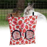 Maxbell Bunny Guinea Hay Storage Feeding Bags Practical Waterproof Surface Strawberry Size S