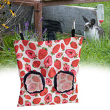 Maxbell Bunny Guinea Hay Storage Feeding Bags Practical Waterproof Surface Strawberry Size S