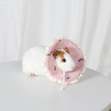 Maxbell Recovery Collar Pets Collar Guinea Pigs Anti Bite Lick Hamster Cone Collar Pink L