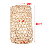 Maxbell Bamboo Handwoven Lamp Shade Ceiling Pendant Light Cover for Office Bedroom 18cmx6cm