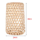 Maxbell Bamboo Handwoven Lamp Shade Ceiling Pendant Light Cover for Office Bedroom 18cmx6cm