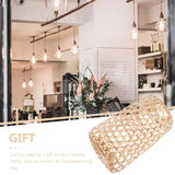 Maxbell Bamboo Handwoven Lamp Shade Ceiling Pendant Light Cover for Office Bedroom 18cmx6cm