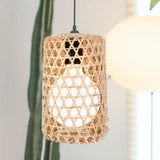 Maxbell Bamboo Handwoven Lamp Shade Ceiling Pendant Light Cover for Office Bedroom 18cmx6cm