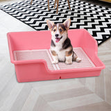 Maxbell Pet Dog Toilet Puppy Training Potty Tray Removable Anti Splashing Indoor Pink