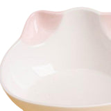 Maxbell Cat Bowl Tilted Dispenser Anti Slip Raised Cat Dishes for Travel Puppy Pink