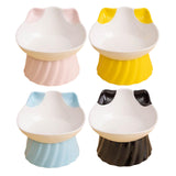Maxbell Cat Bowl Tilted Dispenser Anti Slip Raised Cat Dishes for Travel Puppy Pink