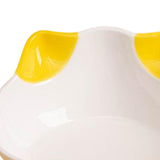 Maxbell Cat Bowl Tilted Dispenser Anti Slip Raised Cat Dishes for Travel Puppy Yellow