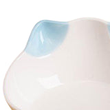 Maxbell Cat Bowl Tilted Dispenser Anti Slip Raised Cat Dishes for Travel Puppy Blue