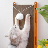 Maxbell Vertical Cat Scratcher with Hanging Toy Ball Thickened for Kitty Indoor Cats